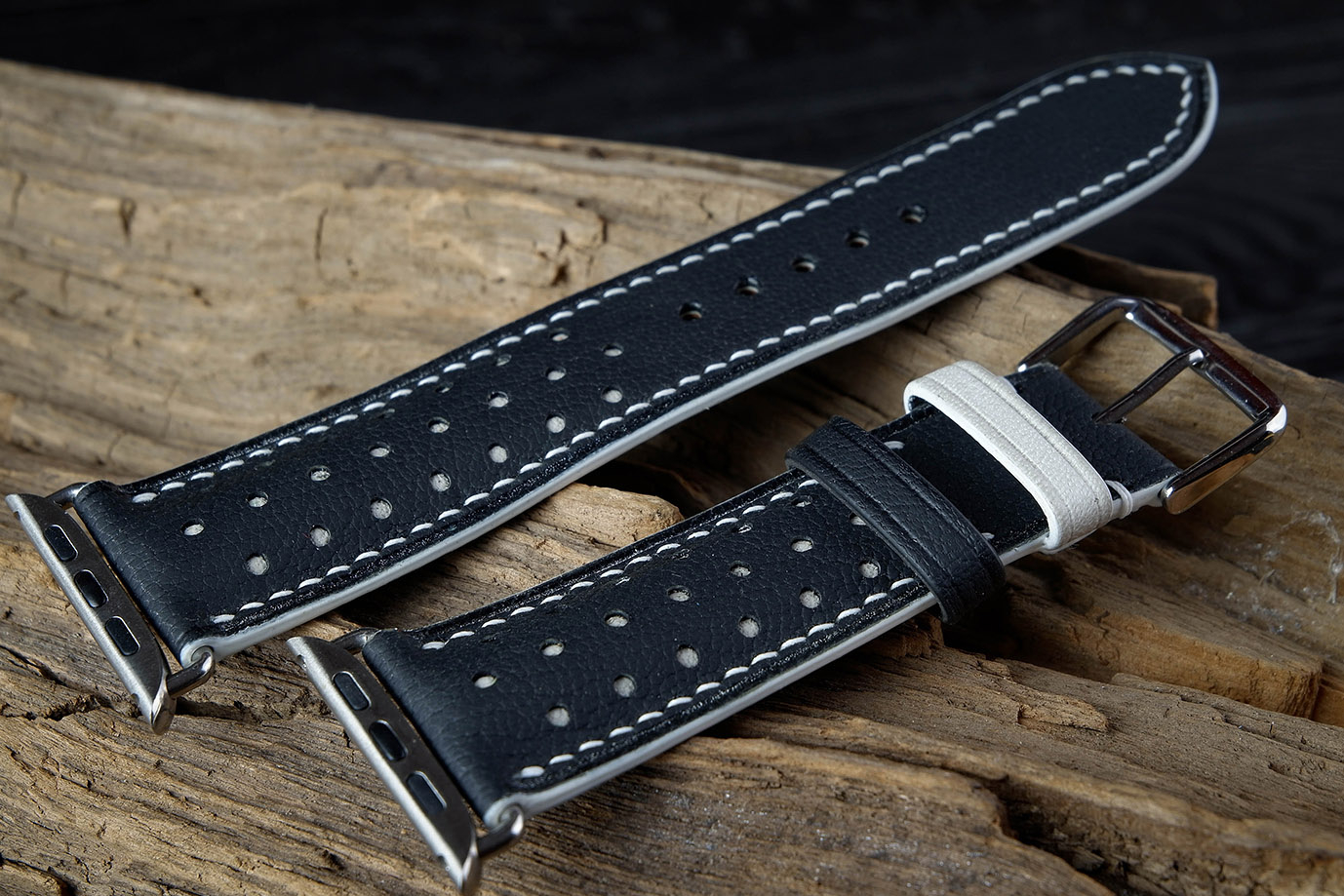 часовой ремешок, классические часы, apple watch, черная кожа, серая, кожа козы, французская кожа, Hermes, черная фурнитура, фурнитура сталь, заказать ремешок, купить ремешок, ремешок под заказ, под размер, экзотическая кожа, необычная кожа, ремешок для часов, необычный ремешок, ручная прошивка, ручная работа, разноцветный ремешок
