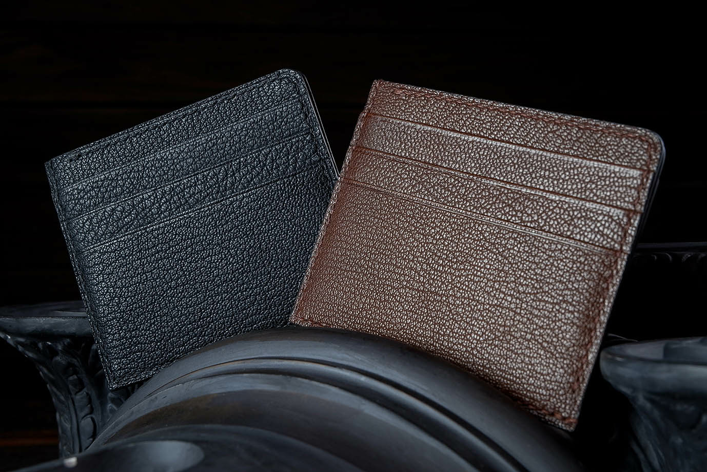 мужской картхолдер, черная кожа, кожа козы, французская кожа, Hermes, заказать картхолдер, купить картхолдер, картхолдер под заказ, ручная прошивка, ручная работа