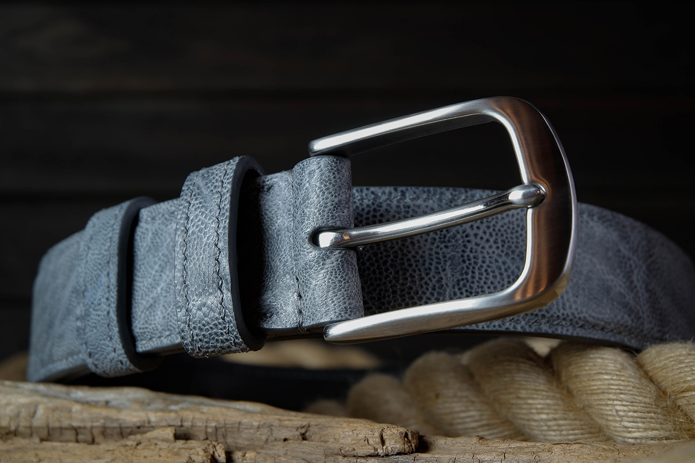мужской ремень, кожаный ремень, для джинсов, для брюк, серая кожа, пряжка нержавеющая сталь,  ширина 40 мм, 4 см, ручная работа, Grossone, надежная пряжка, натуральная кожа, экзотическая кожа, необычная кожа, редкая кожа, ручная прошивка, брючный, джинсовый ремень, классический ремень, купить ремень, заказать ремень, ремень под заказ, ремень большой размер, кожа слона, необычный ремень