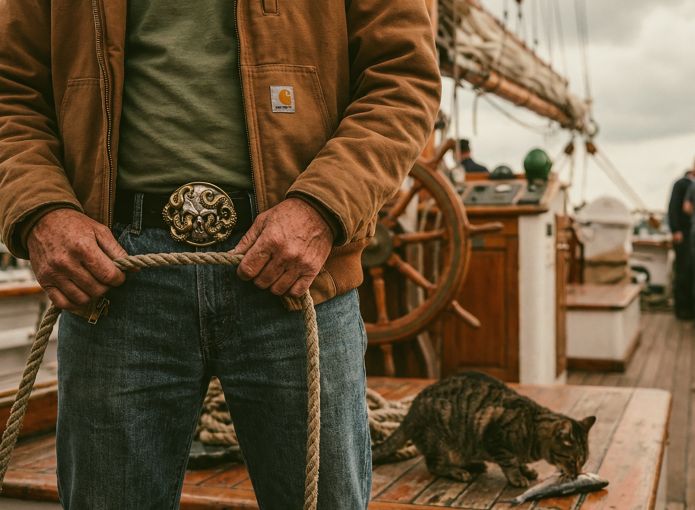 Ремень "Deepsea", японская кожа, триметалл (DSEA1)