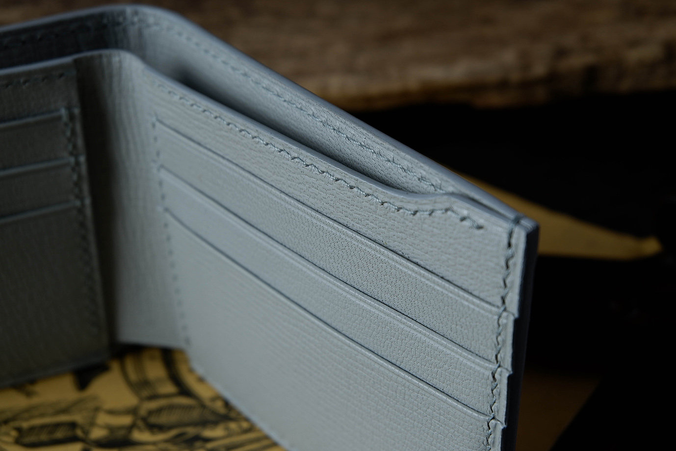 мужское портмоне, мужской кошелек, серая кожа, заказать портмоне, купить портмоне, портмоне под заказ, ручная прошивка, ручная работа, натуральная кожа, экзотическая кожа, необычная кожа, редкая кожа, кожа слона, кожа козы