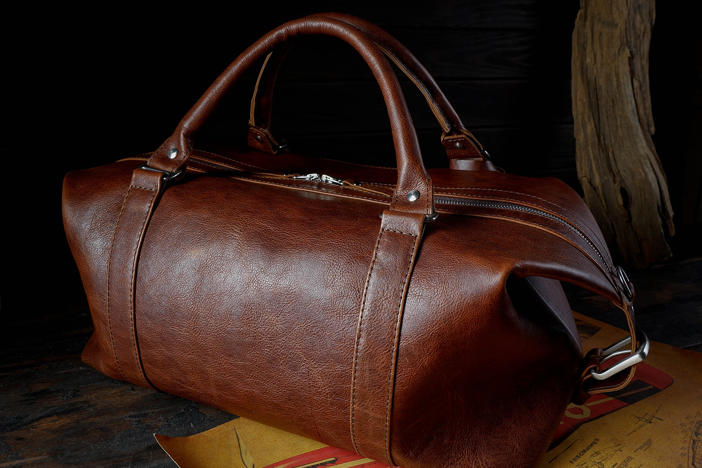 дорожная сумка,  мужская сумка, коричневая кожа, итальянская кожа, бычья кожа, заказать сумку, купить сумку, ручная работа, натуральная кожа, сумка беринг, Grossone, фурнитура нержавеющая сталь, подклад канвас, итальянский канвас