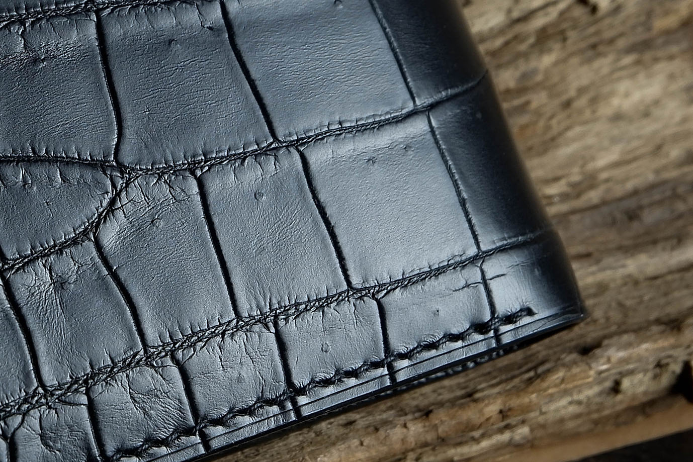мужское портмоне, мужской кошелек, черная кожа, кожа крокодила, кожа козы, французская кожа, Hermes, заказать портмоне, купить портмоне, портмоне под заказ, ручная прошивка, ручная работа, натуральная кожа