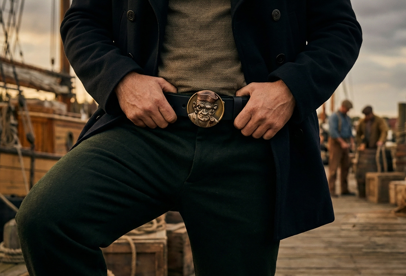 Ремень "Первый кормчий", японская кожа (JKB1)