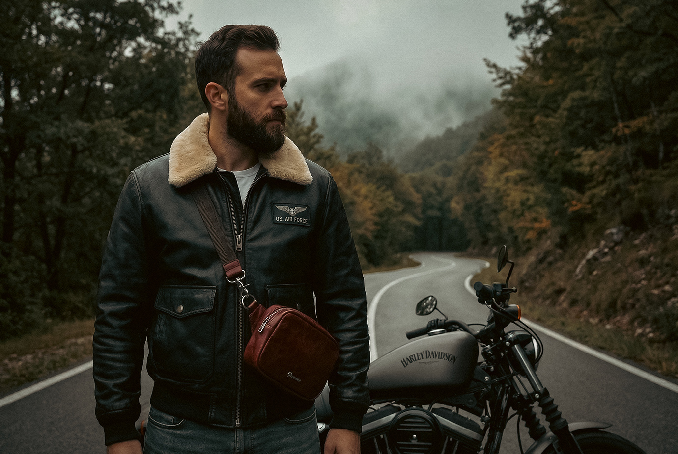 Сумка поясная "Maklay", цвет бордо