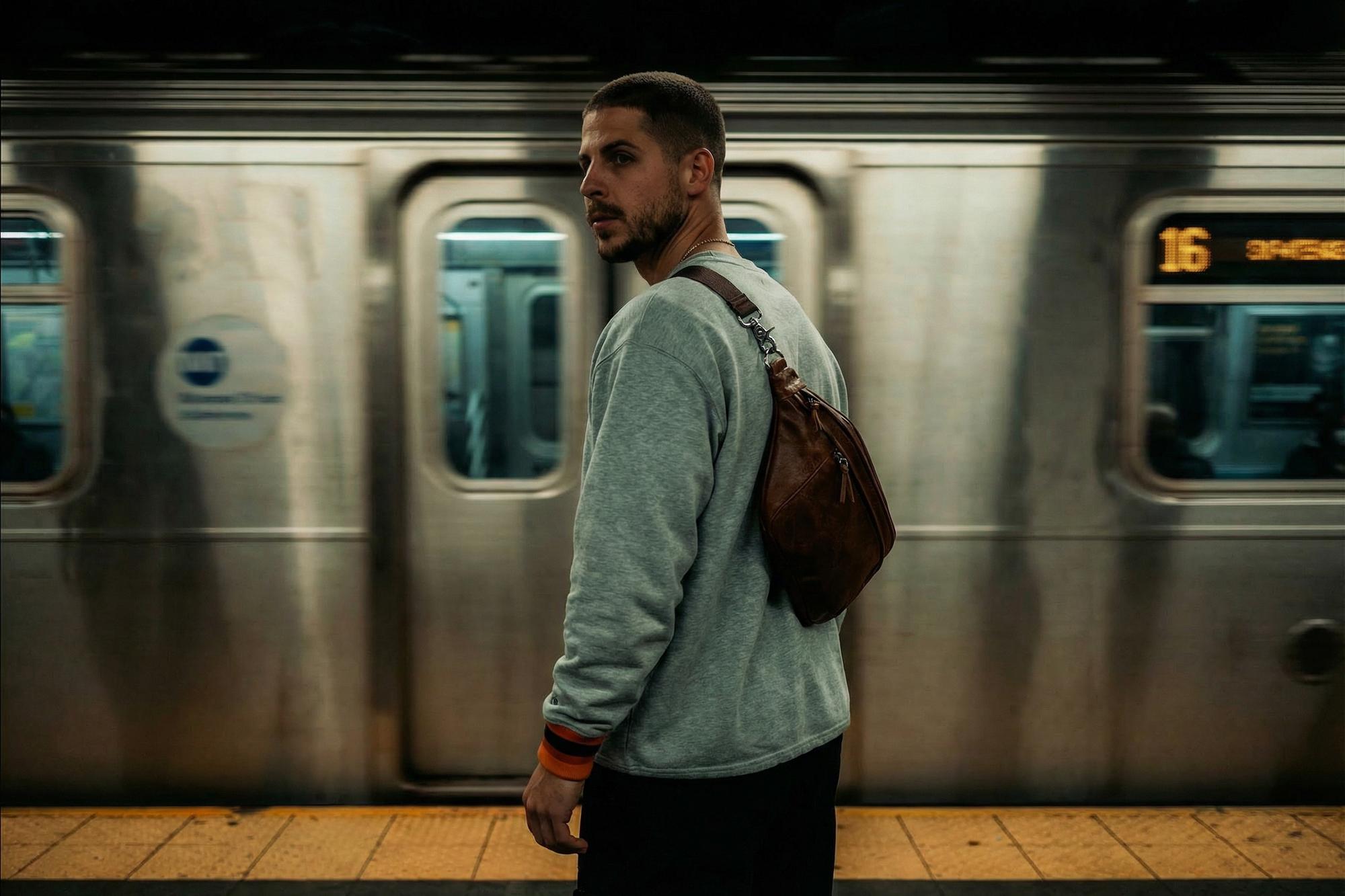 поясная сумка,  мужская сумка, коричневая кожа, итальянская кожа, бычья кожа, заказать сумку, купить сумку, ручная работа, натуральная кожа, сумка боливар, Grossone, фурнитура нержавеющая сталь, подклад канвас, итальянский канвас