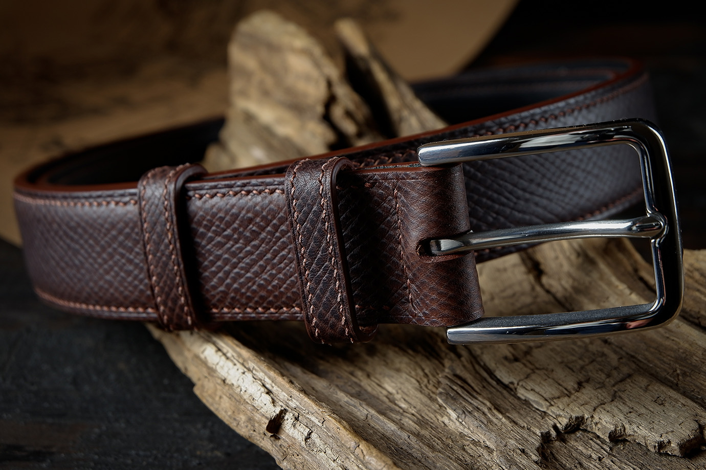 мужской ремень, кожаный ремень, для джинсов, для брюк, английская кожа, коричневая кожа, кожа Horween Pioneer, пряжка нержавеющая сталь, ширина 35 мм, 3.5 см, ручная работа, Grossone, надежная пряжка, ручная прошивка, брючный, джинсовый ремень, классический ремень, купить ремень, заказать ремень, ремень под заказ, ремень большой размер, тресхлойный ремень