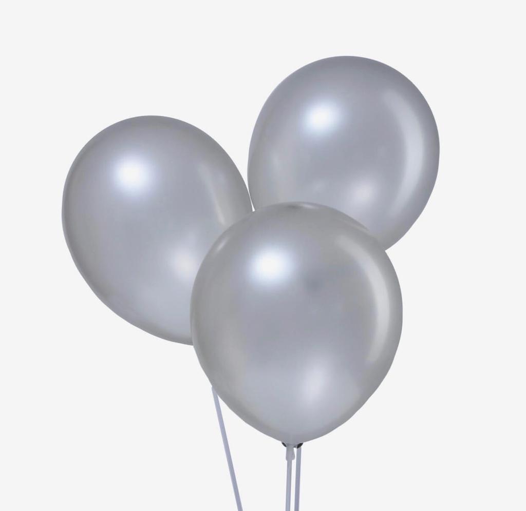 Латексный шар 30 см  "Металл"