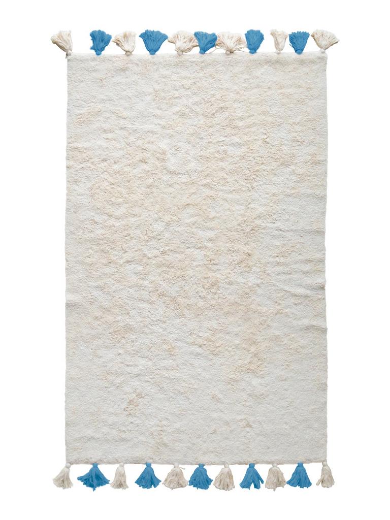 Хлопковый ковер Lillaland COLORFUL WHITE BLUE 120*180