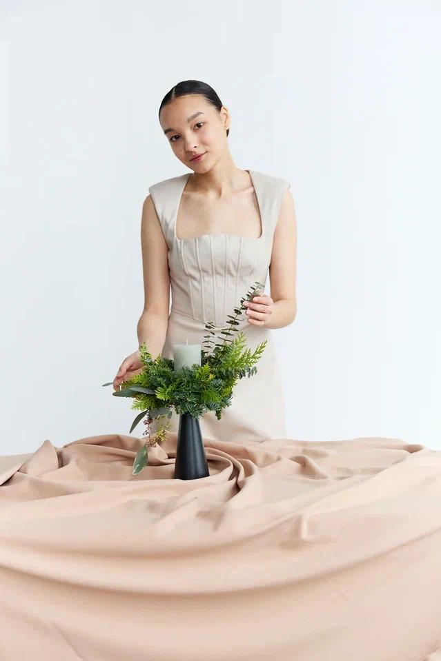 Новогодняя композиция со свечой 4700р