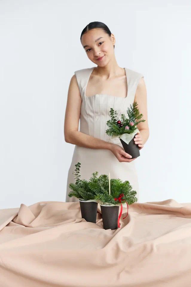 Новогодняя композиция в стаканчике 1500р