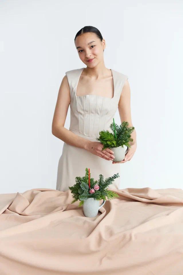 Новогодняя композиция в кружке 1500р