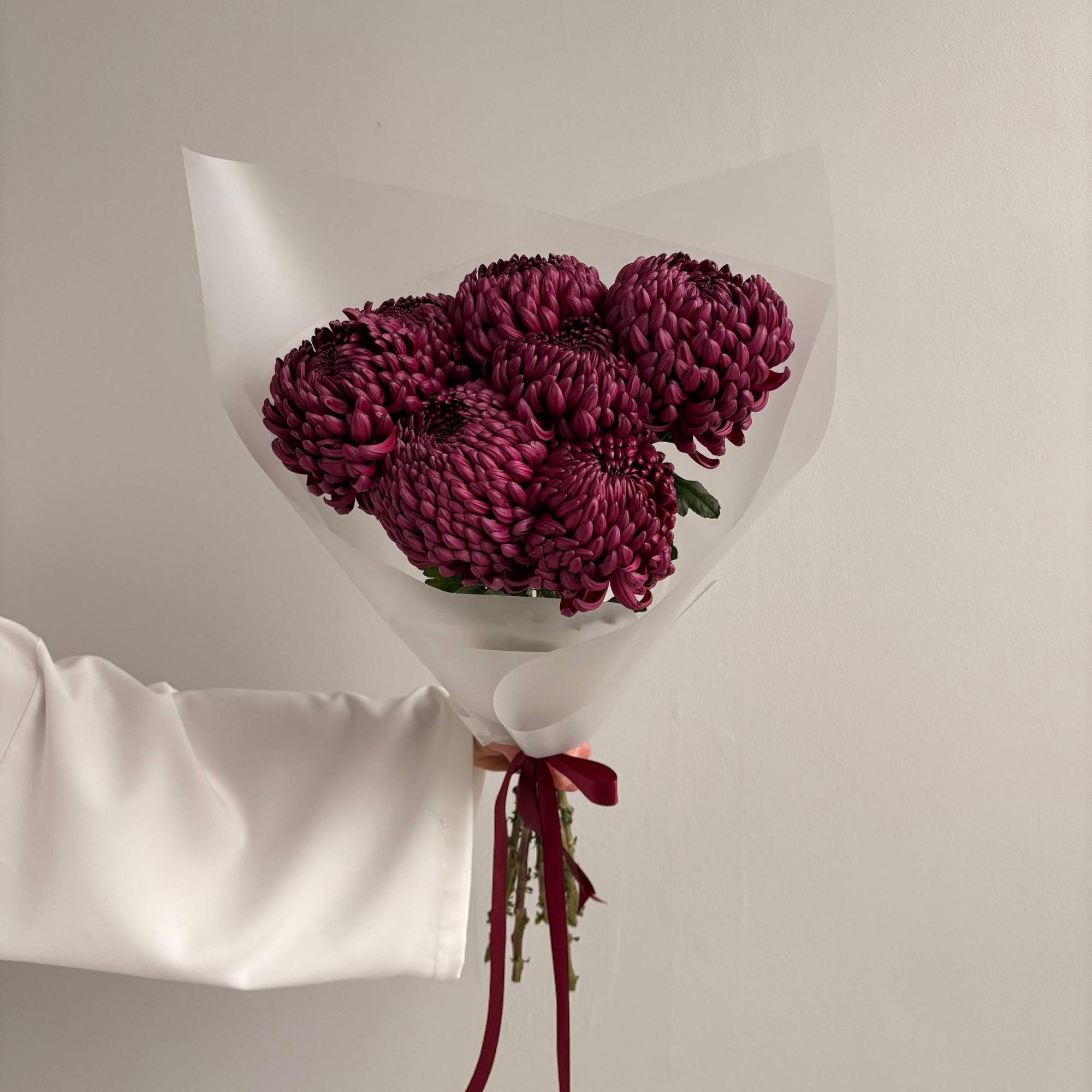 Шарообразные хризантемы Бигуди 7 шт