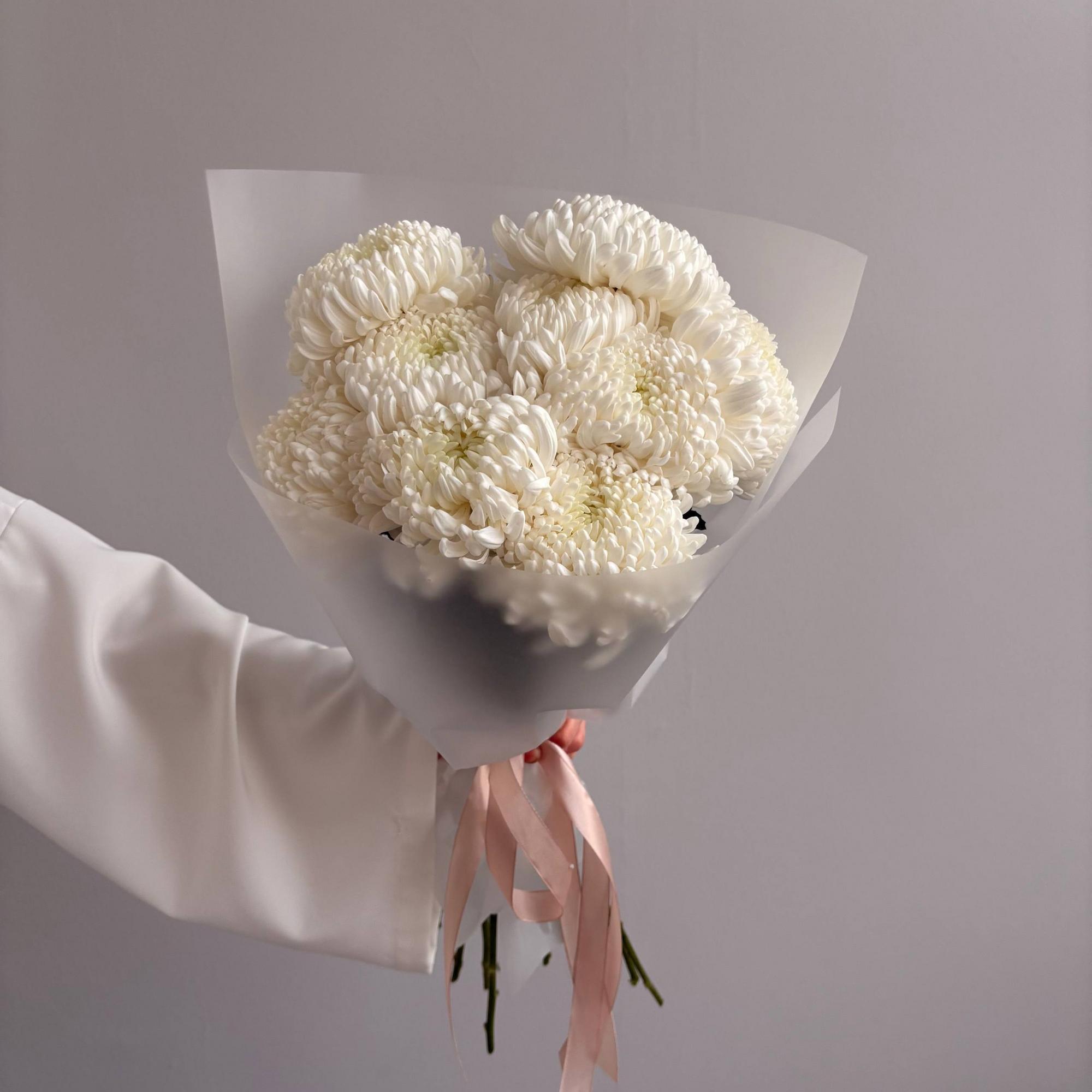 Шарообразные хризантемы Рибонет 9 шт