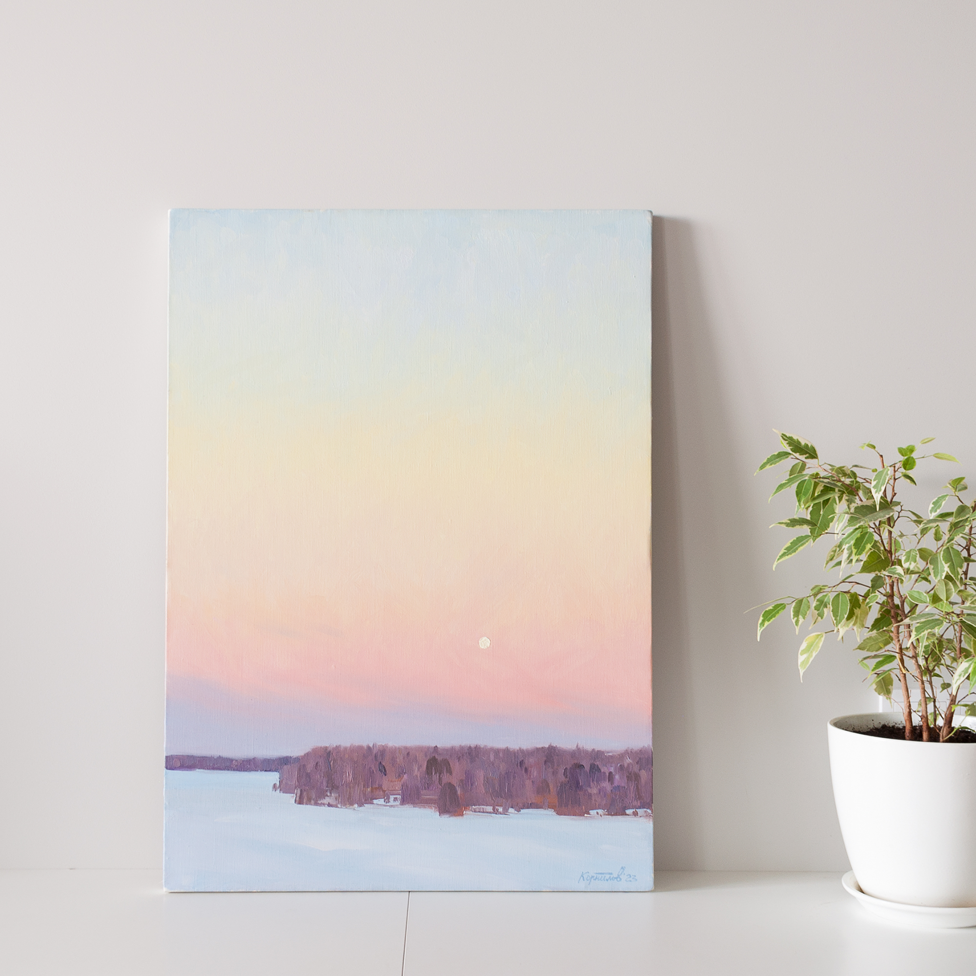 Луна взошла. 70х50см