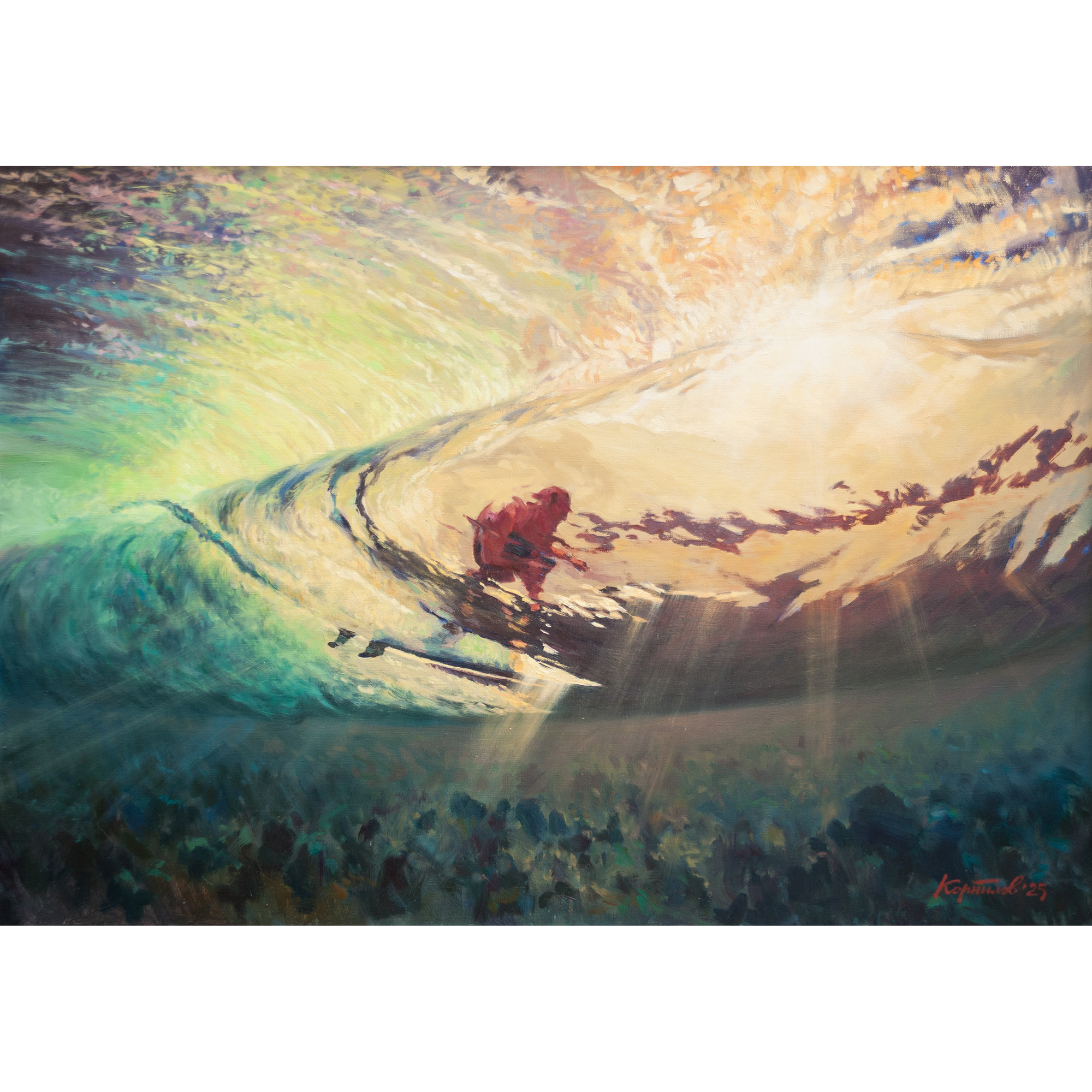 Подводный серфер. 70х100см