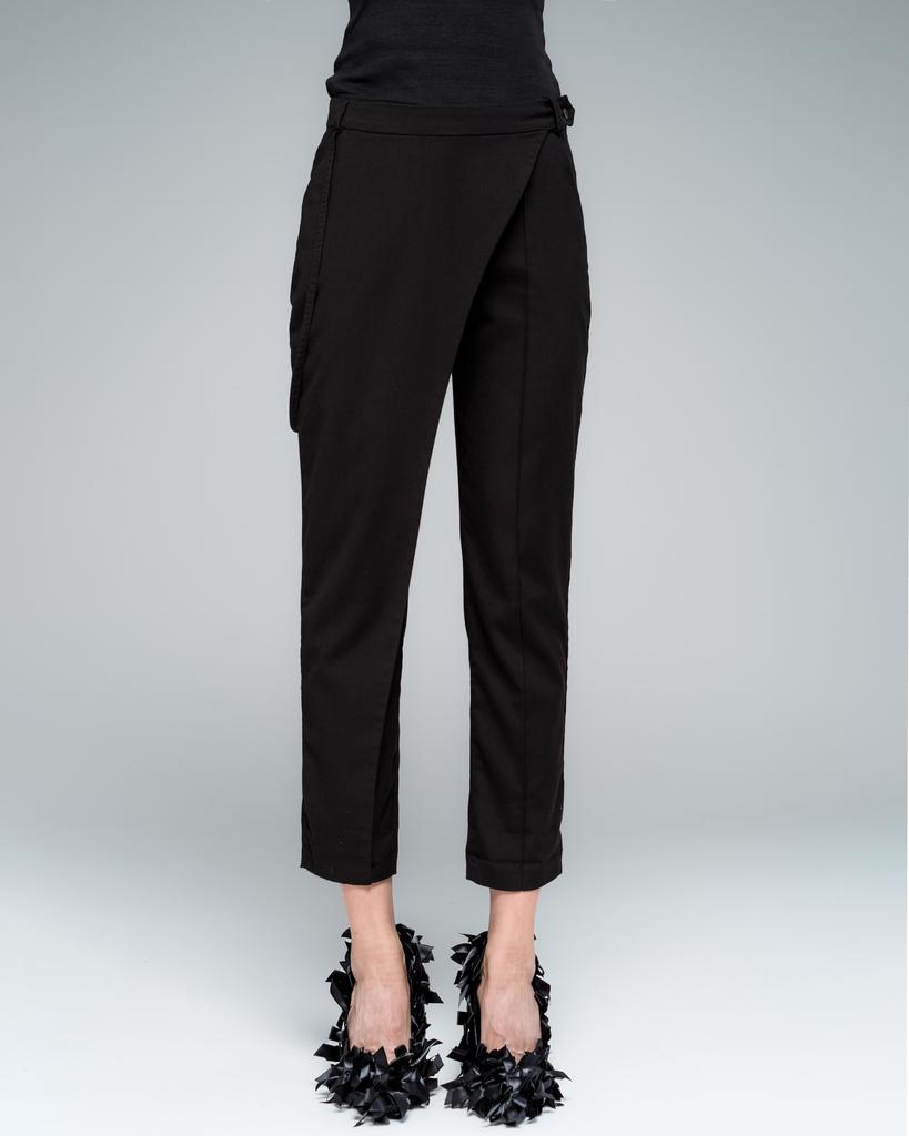 Брюки на запах (черный)