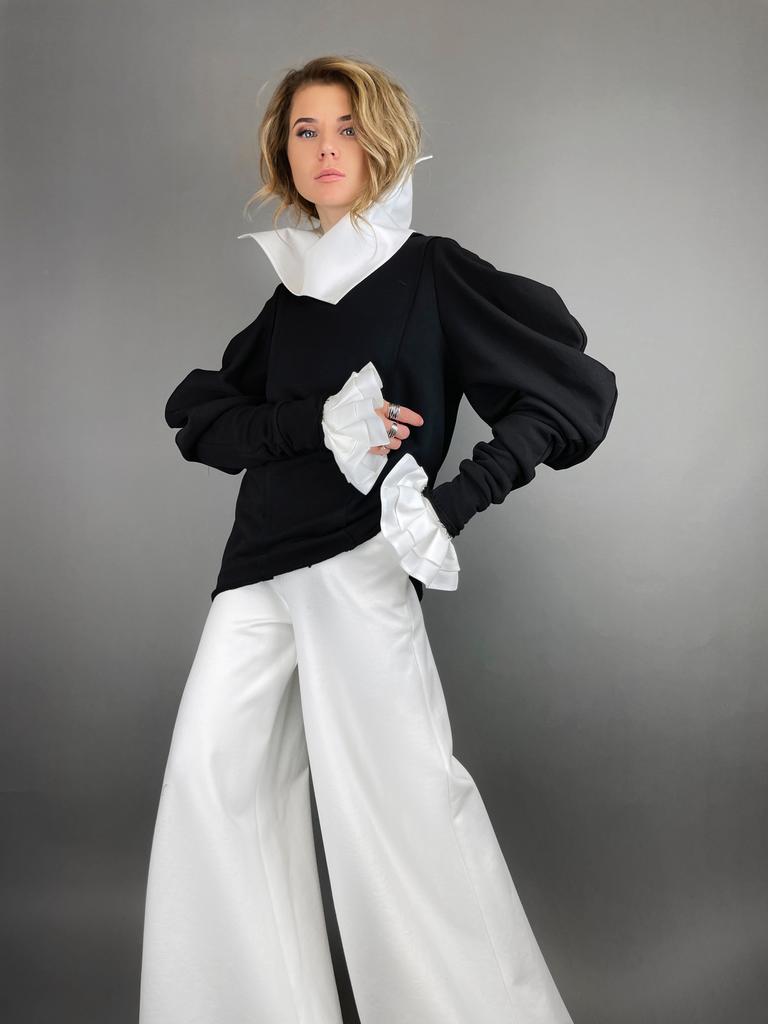 Свитшот с рукавом "Жиго" (черный)