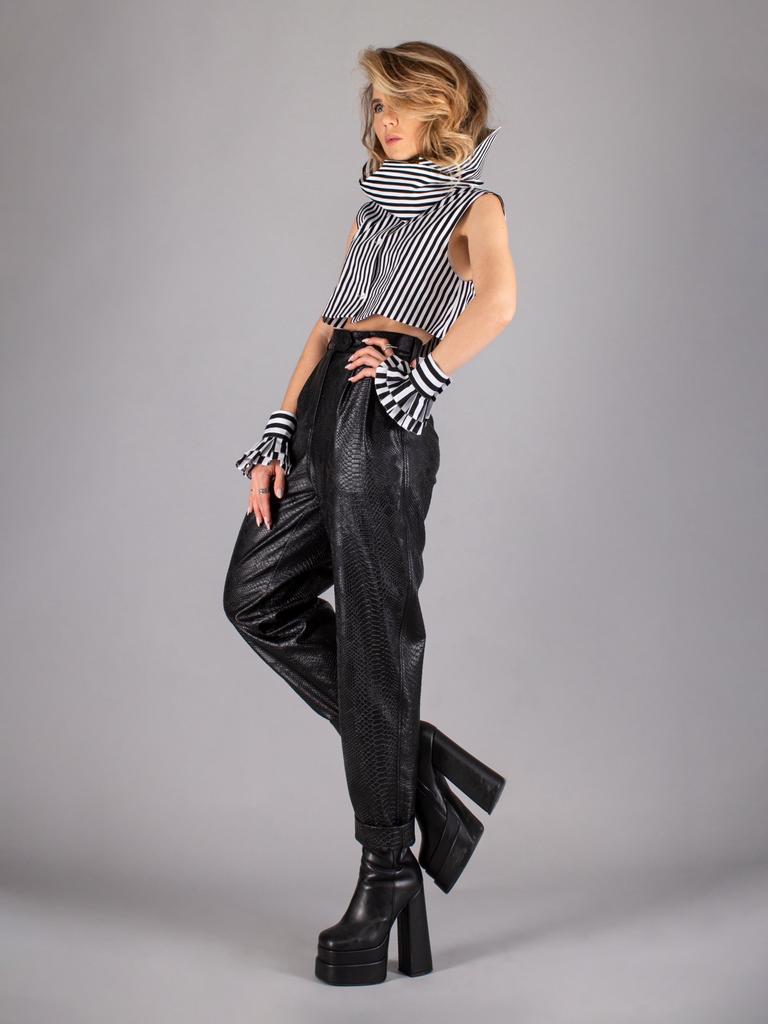 Манишка с воротником (полоска)