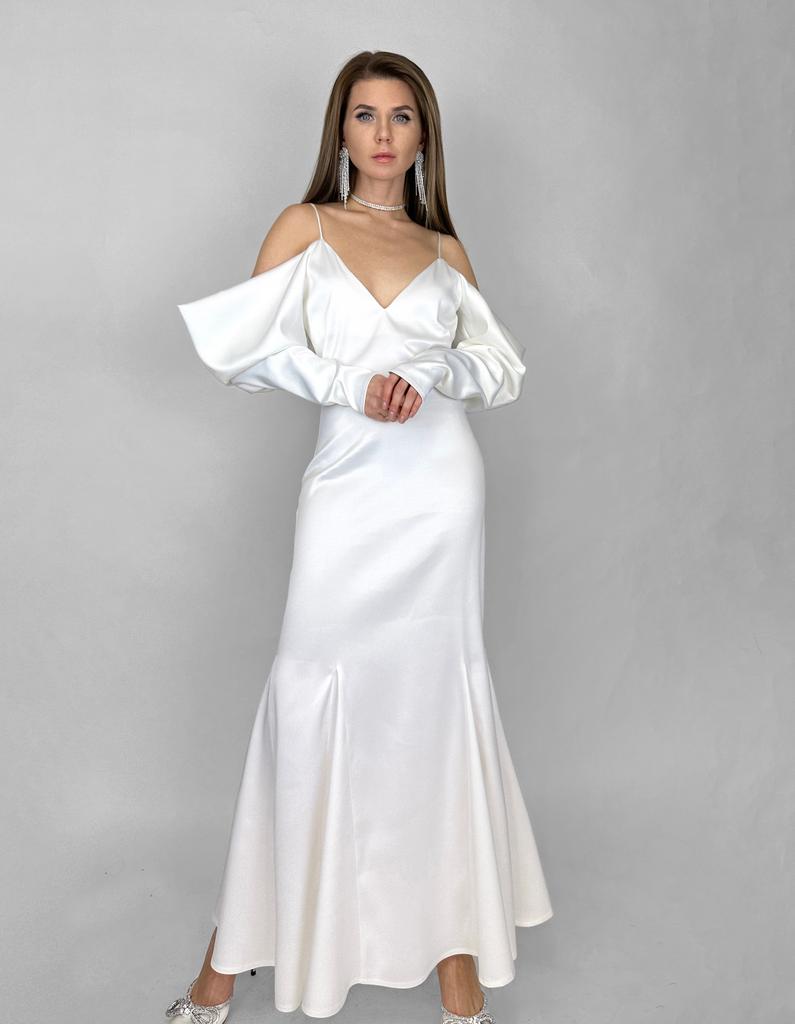 Платье-рыбка (белый)