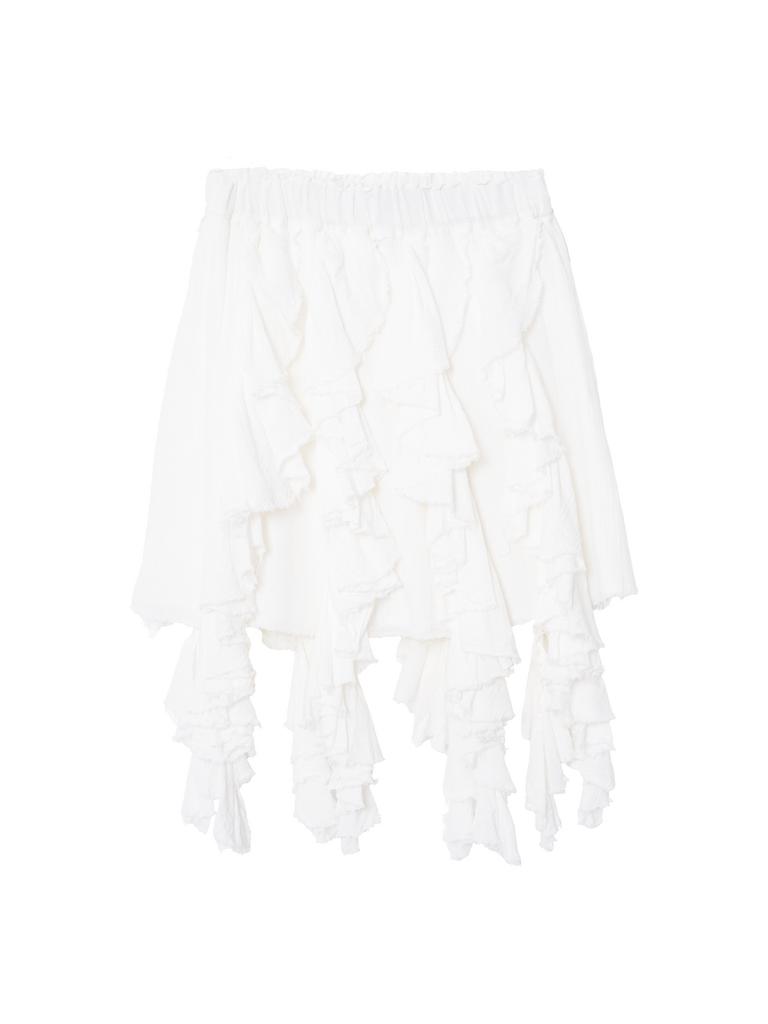 Юбка мини с оборками Versal (белый)