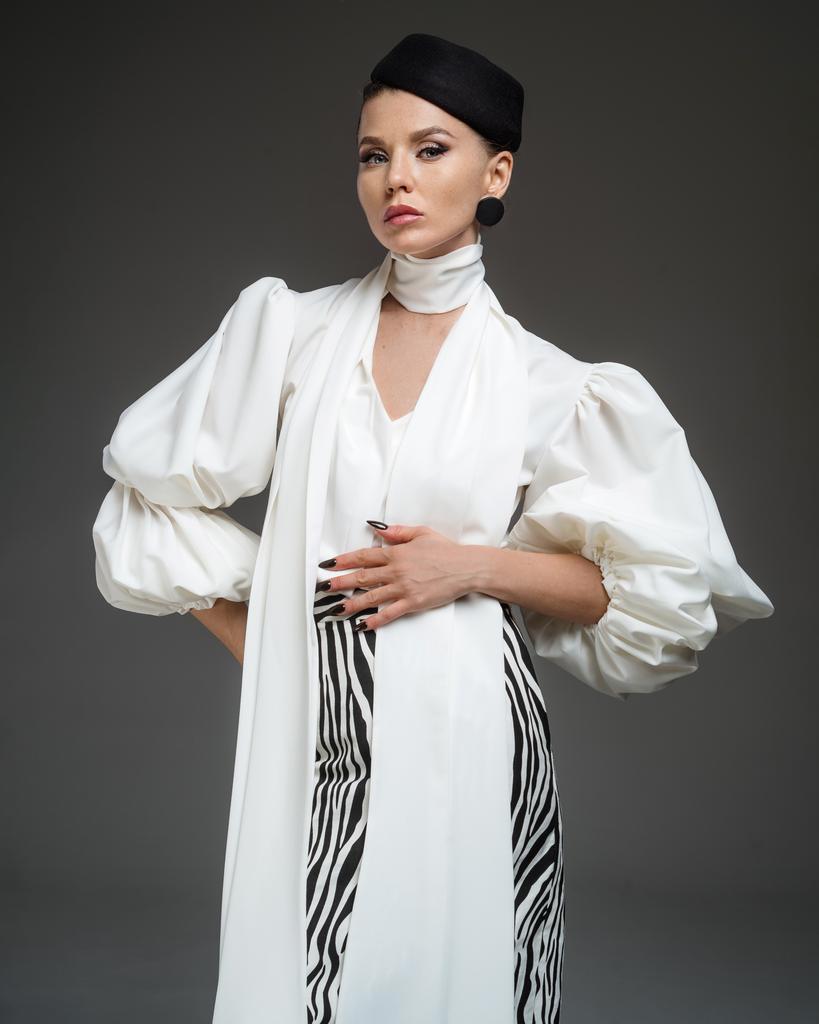 Блуза аскот (белый)