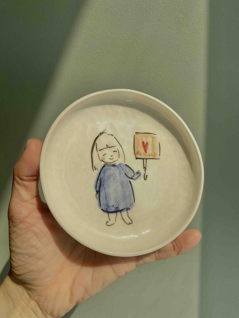 Блюдца полуфарфор расписные