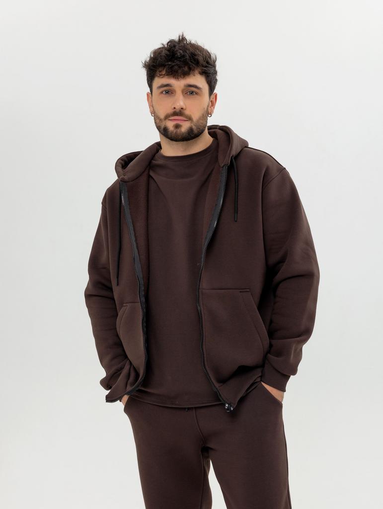 Худи ЗИП ВОРМ МЕН/ZIP WARM MEN Шоколад