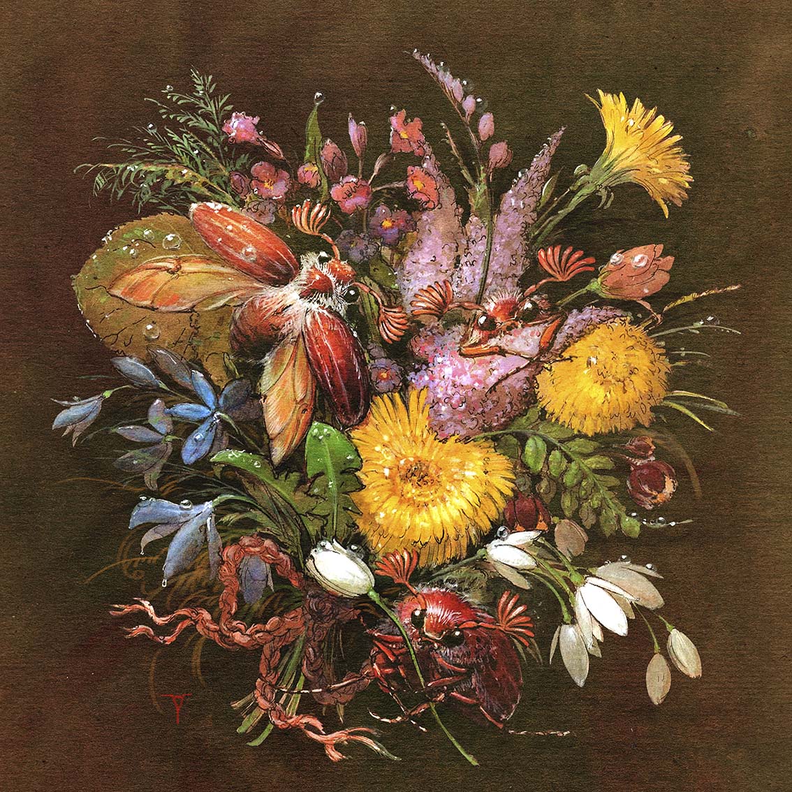 Открытка Майские жуки