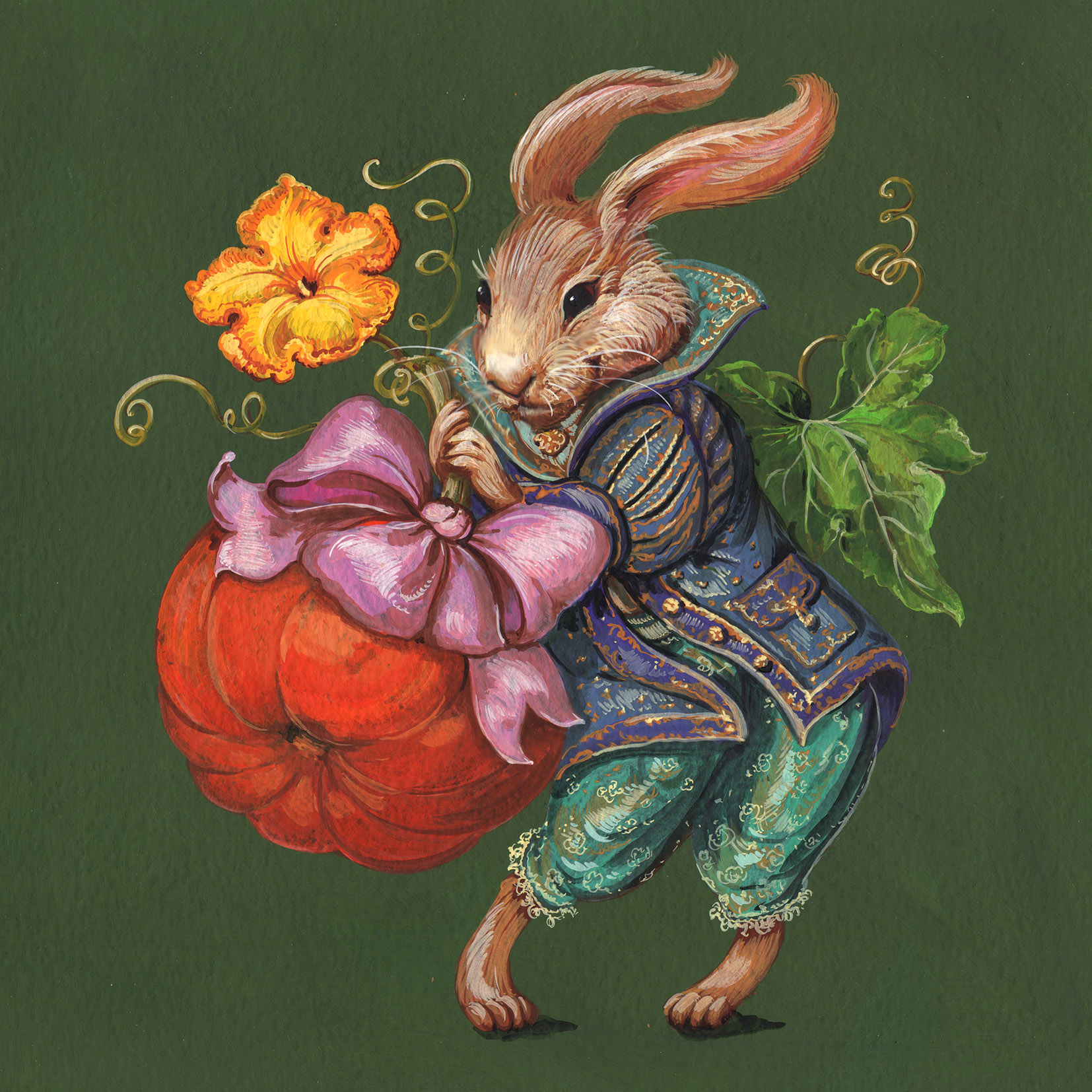 Зайчик с тыквой