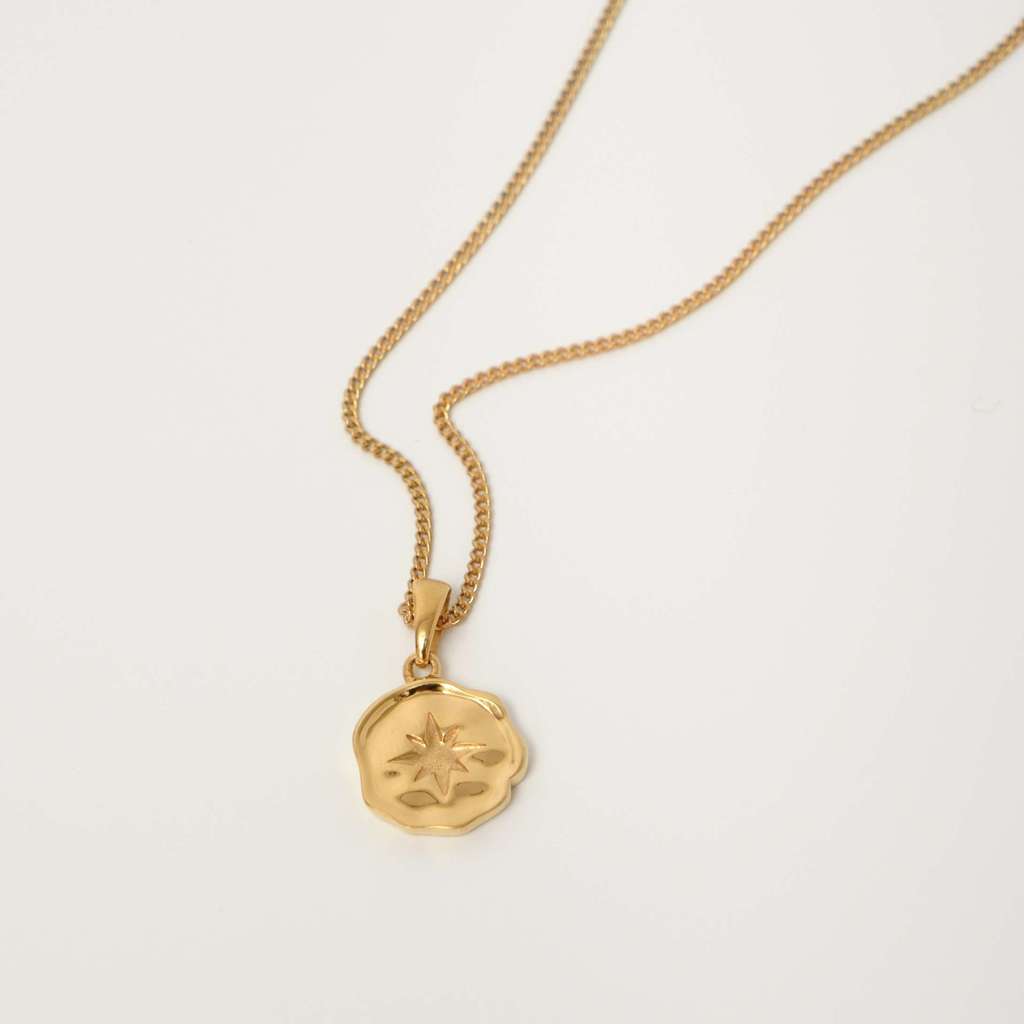 Подвеска-печать AMELIA с путеводной звездой с позолотой
