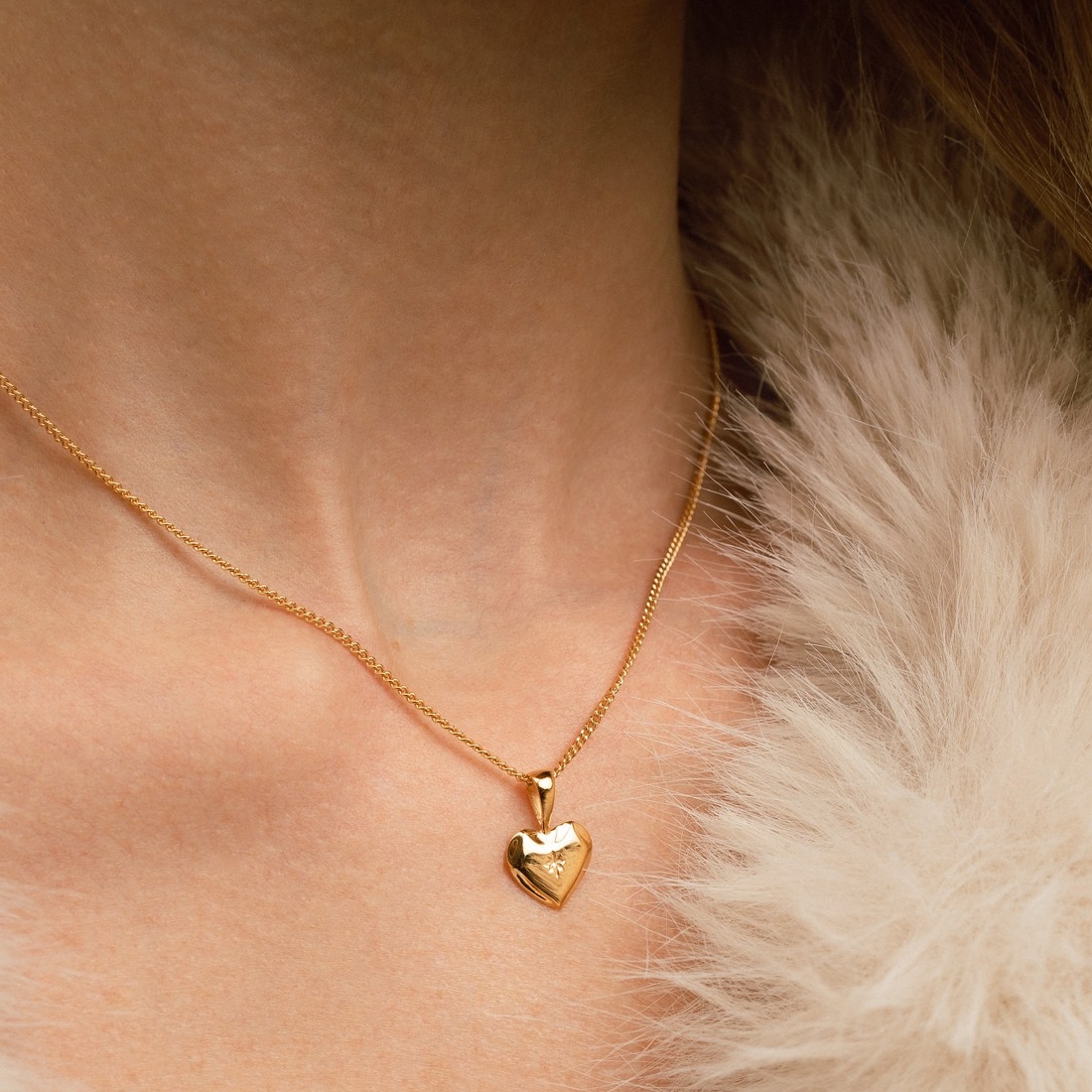 Подвеска SICILIA с сердцем с позолотой