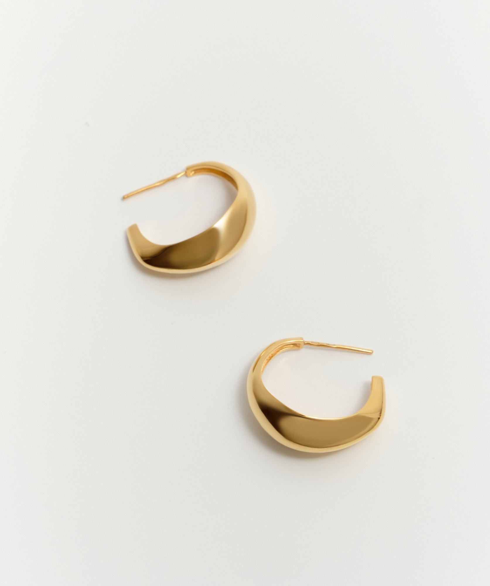 Серьги-кольца LUCCA с позолотой