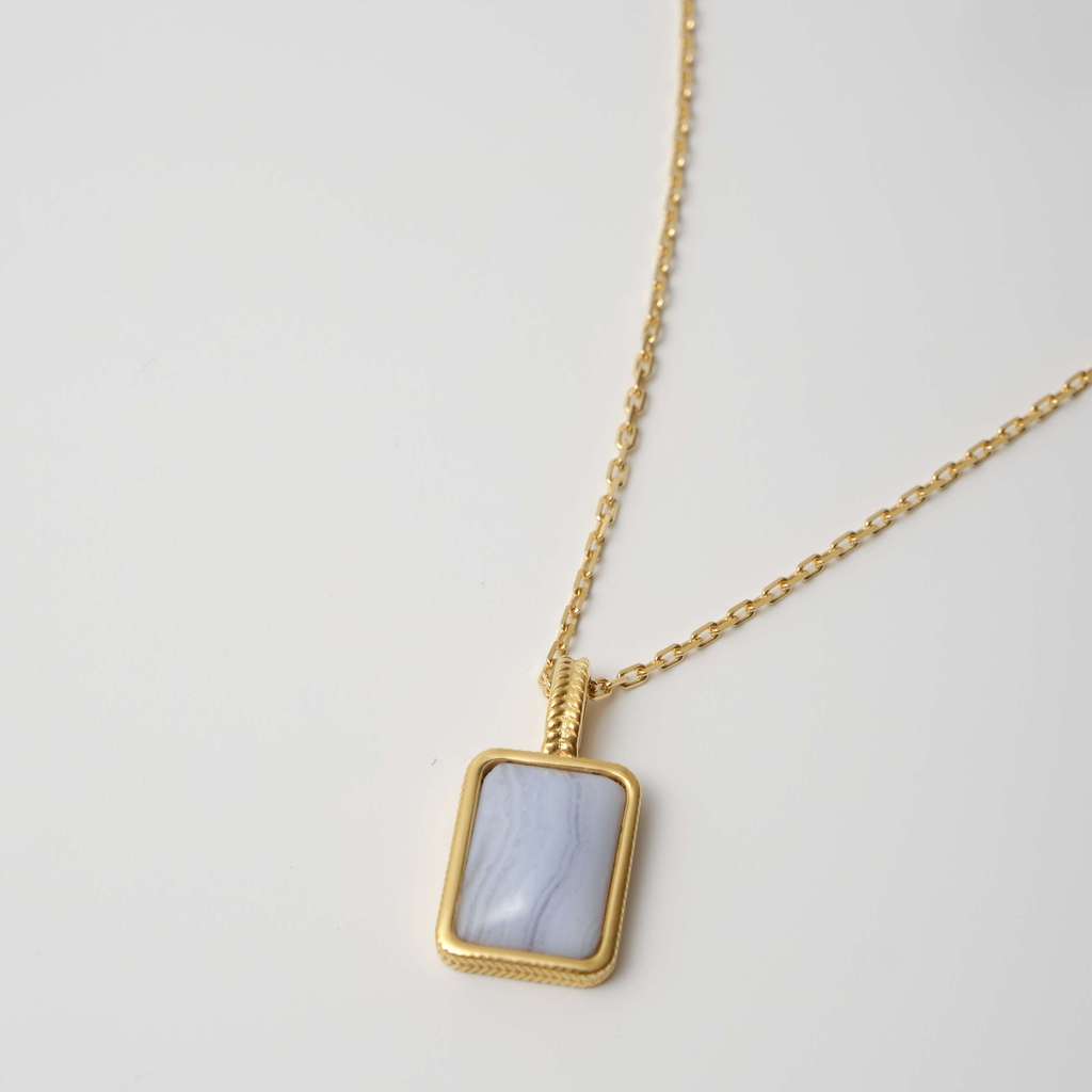 Подвеска с голубым агатом BOLZANO