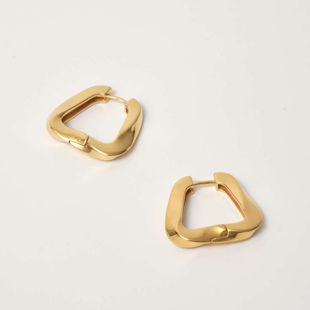 Серьги-хулахупы CREMA с позолотой