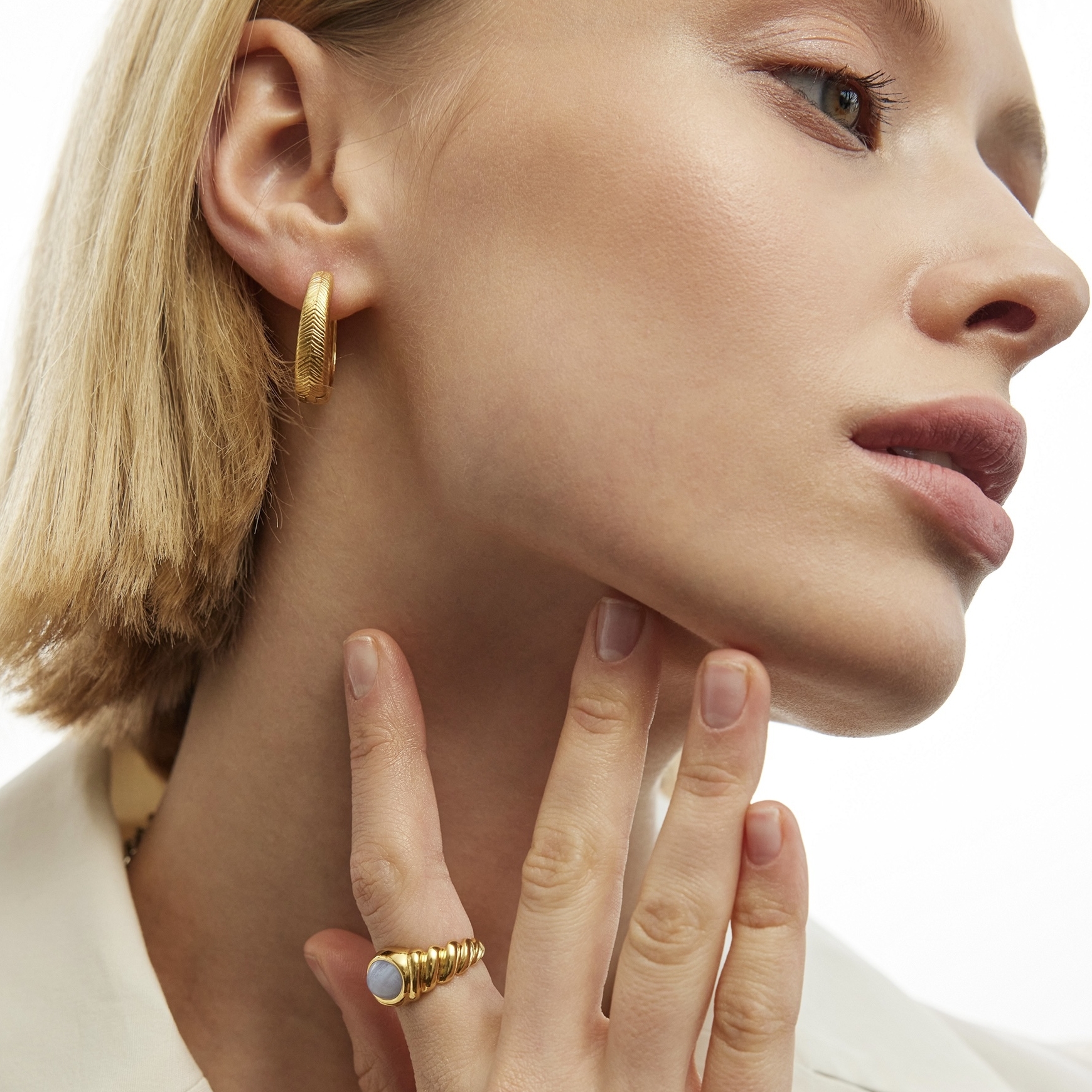 Серьги-хулахупы SPEZIA mini с позолотой