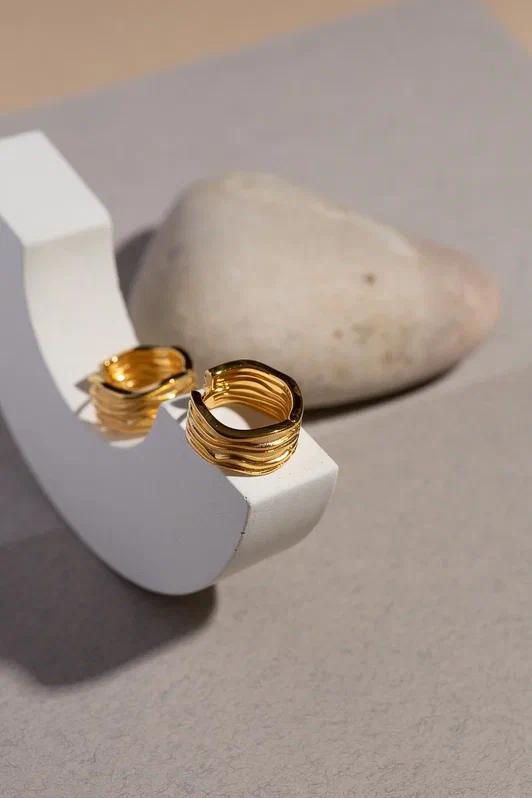 Серьги-хулахупы ALASSIO с позолотой