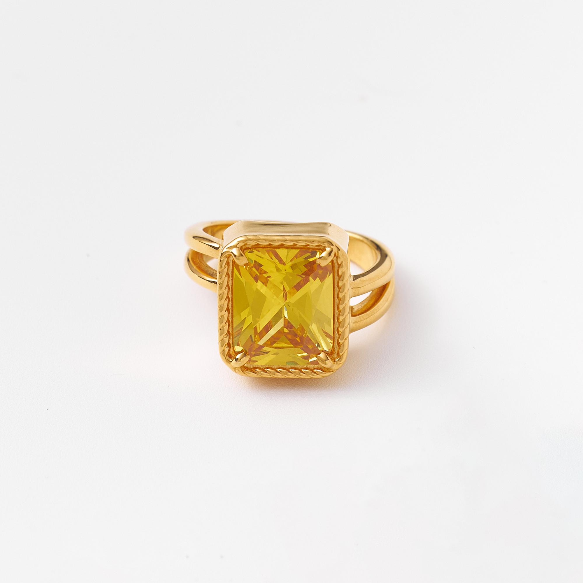 Кольцо FENICE с солнечным фианитом