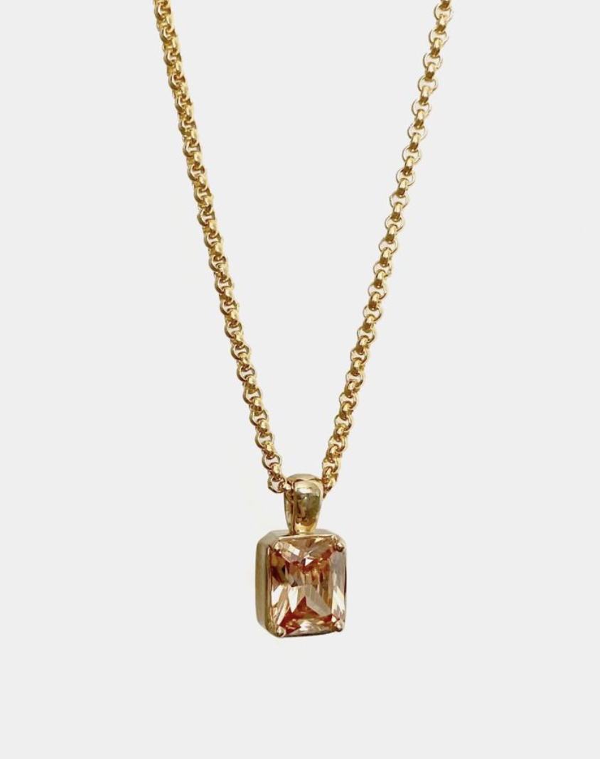 Подвеска ORTONA с фианитом шампань