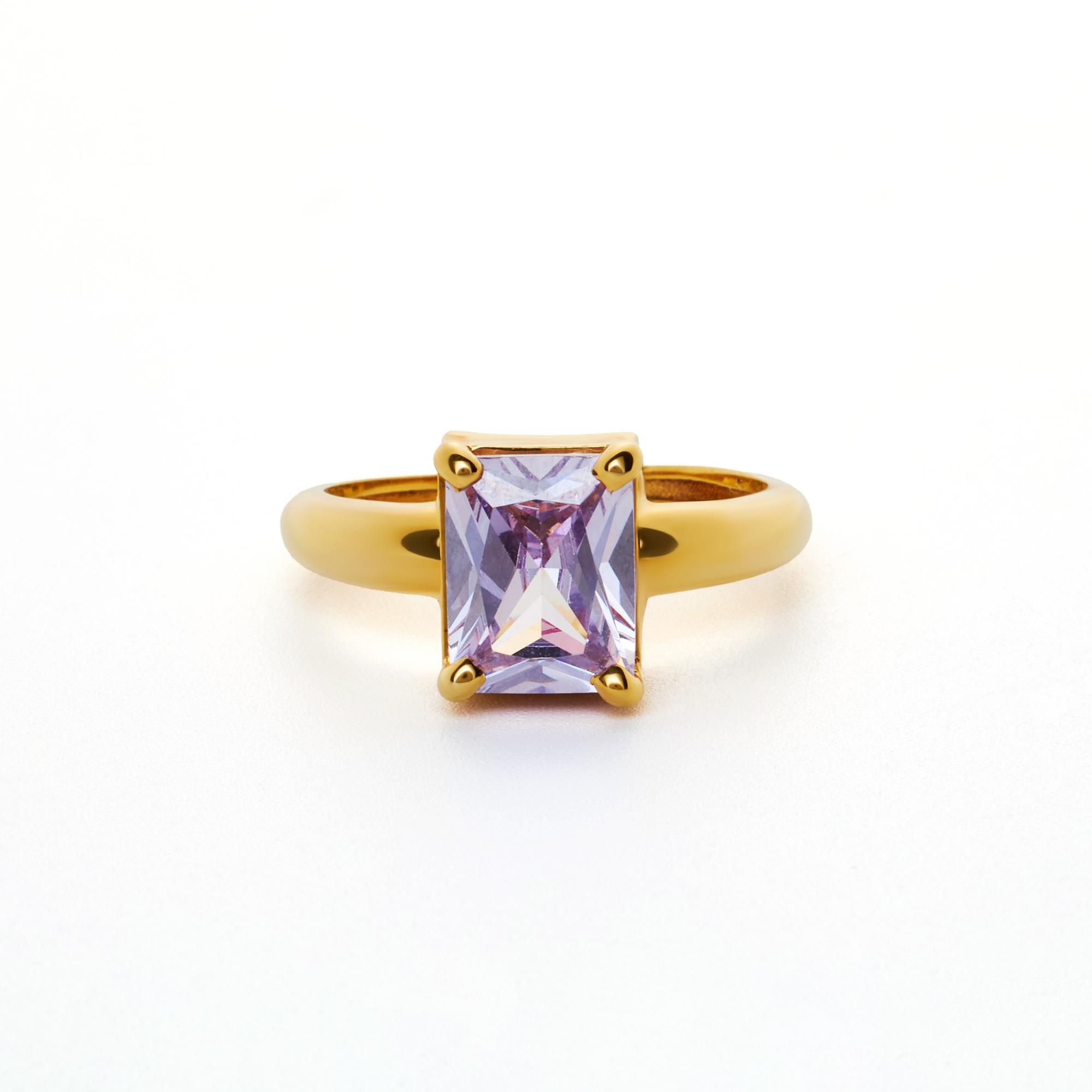 Кольцо PALERMO с аметистовым фианитом