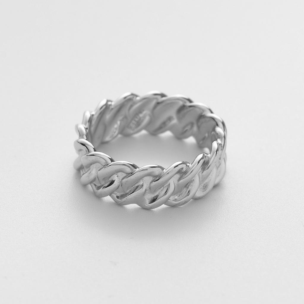 Кольцо ATRANI фактурное в родиевом покрытии