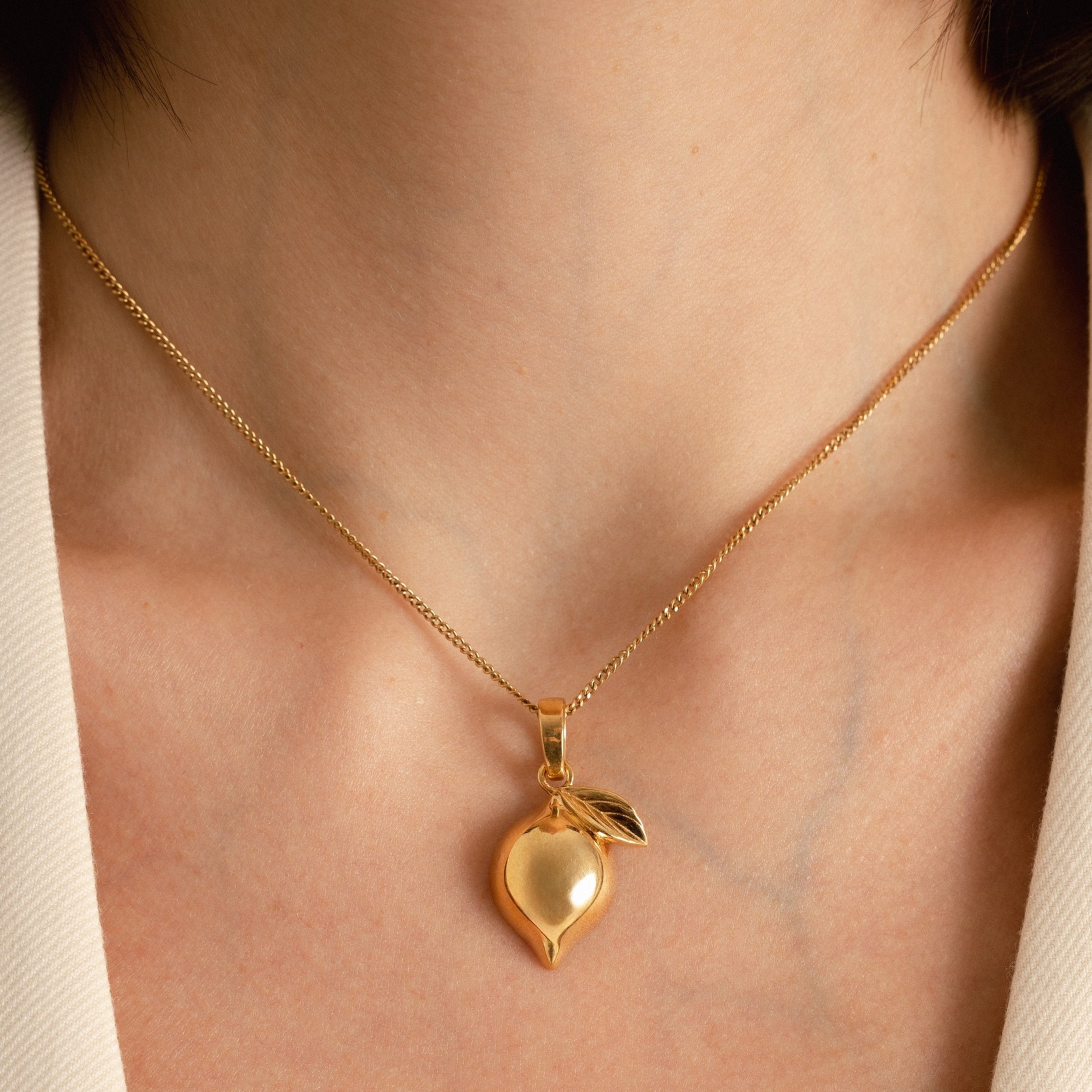 Подвеска LIMONCELLO с лимоном глянцевая с позолотой