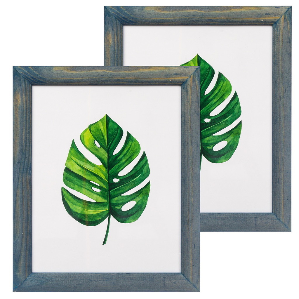 blue 5x7" rounded border, set of 2