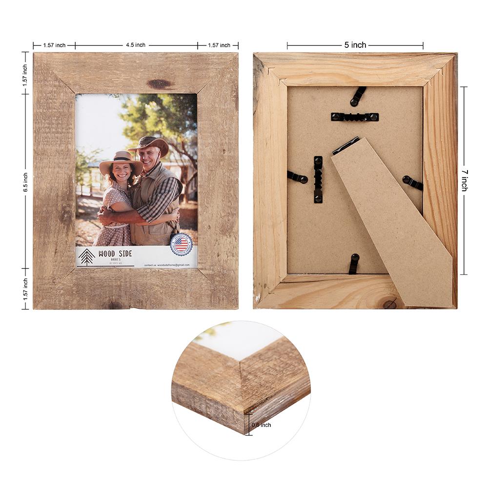 barnwood farmhouse 5x7", set of 2