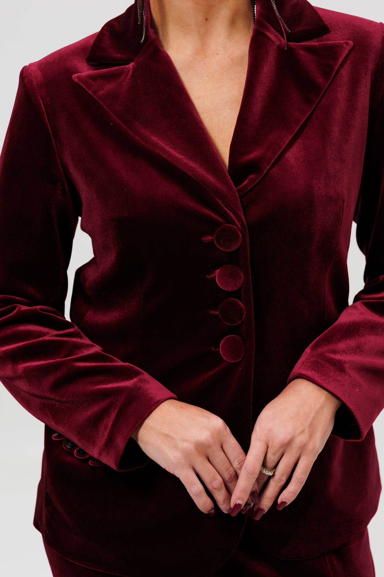 Костюм бордовый деловой с юбкой-карандаш арт. 1165/1