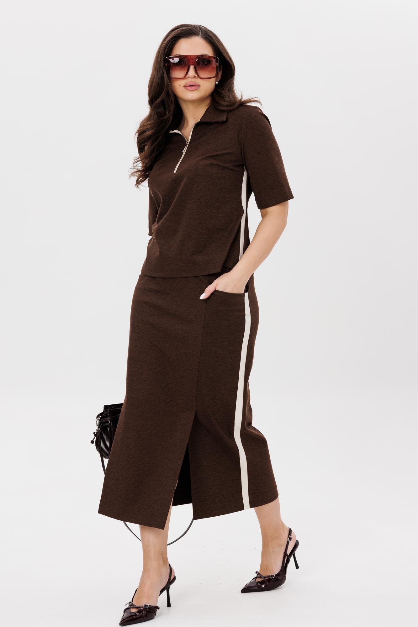 Костюм двойка поло и юбка арт. 1178