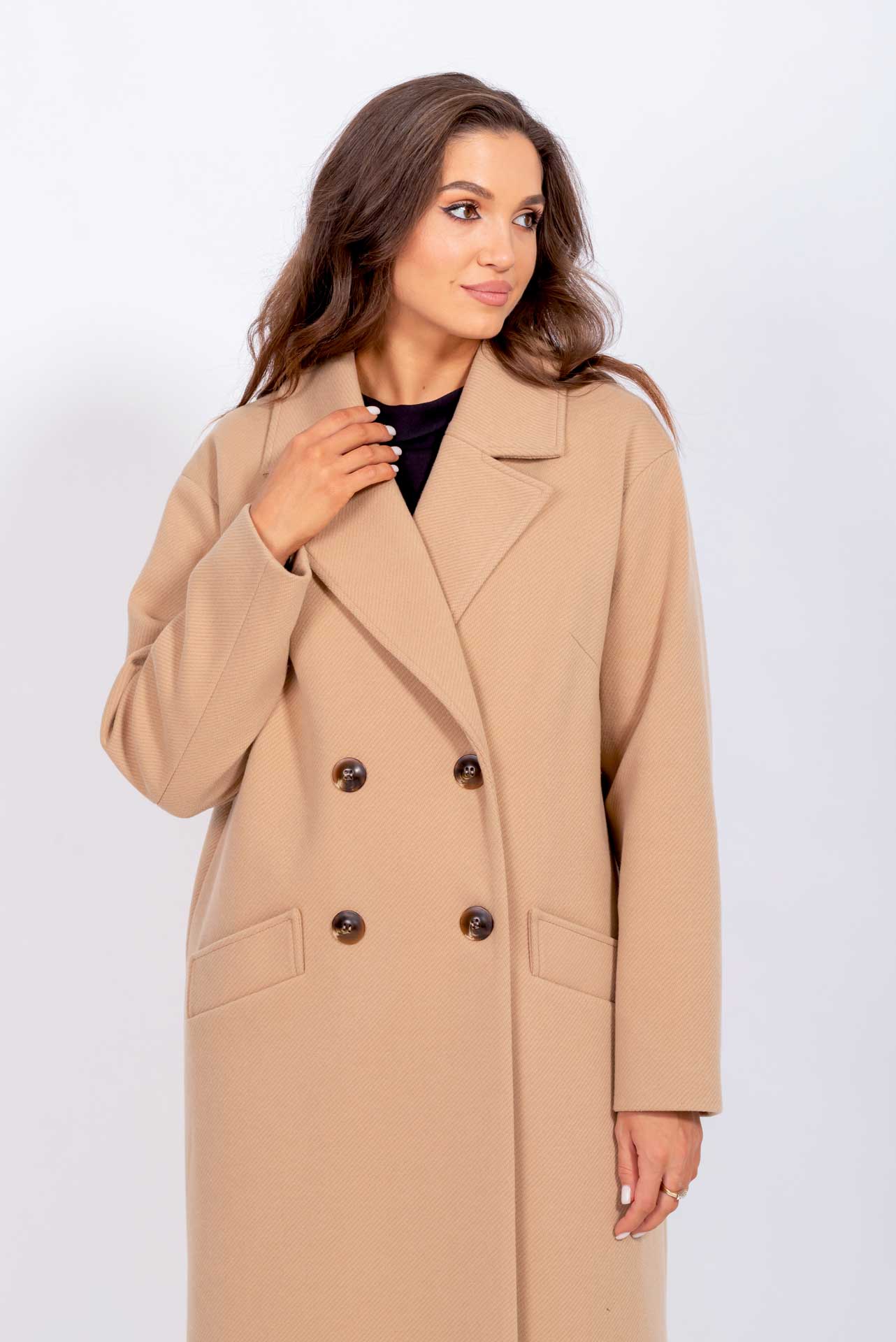 Пальто демисезонное арт.8552 бежевое