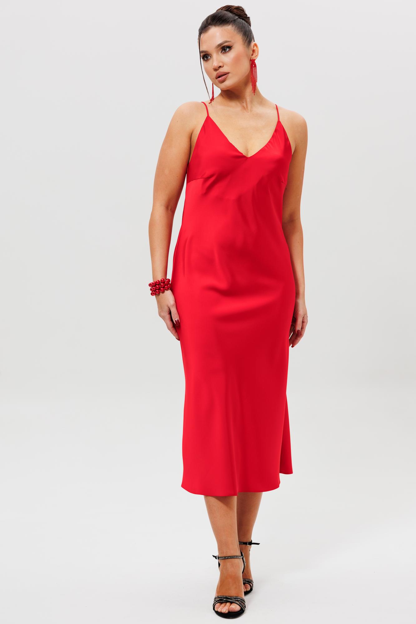 Платье-комбинация атласное арт. 1158