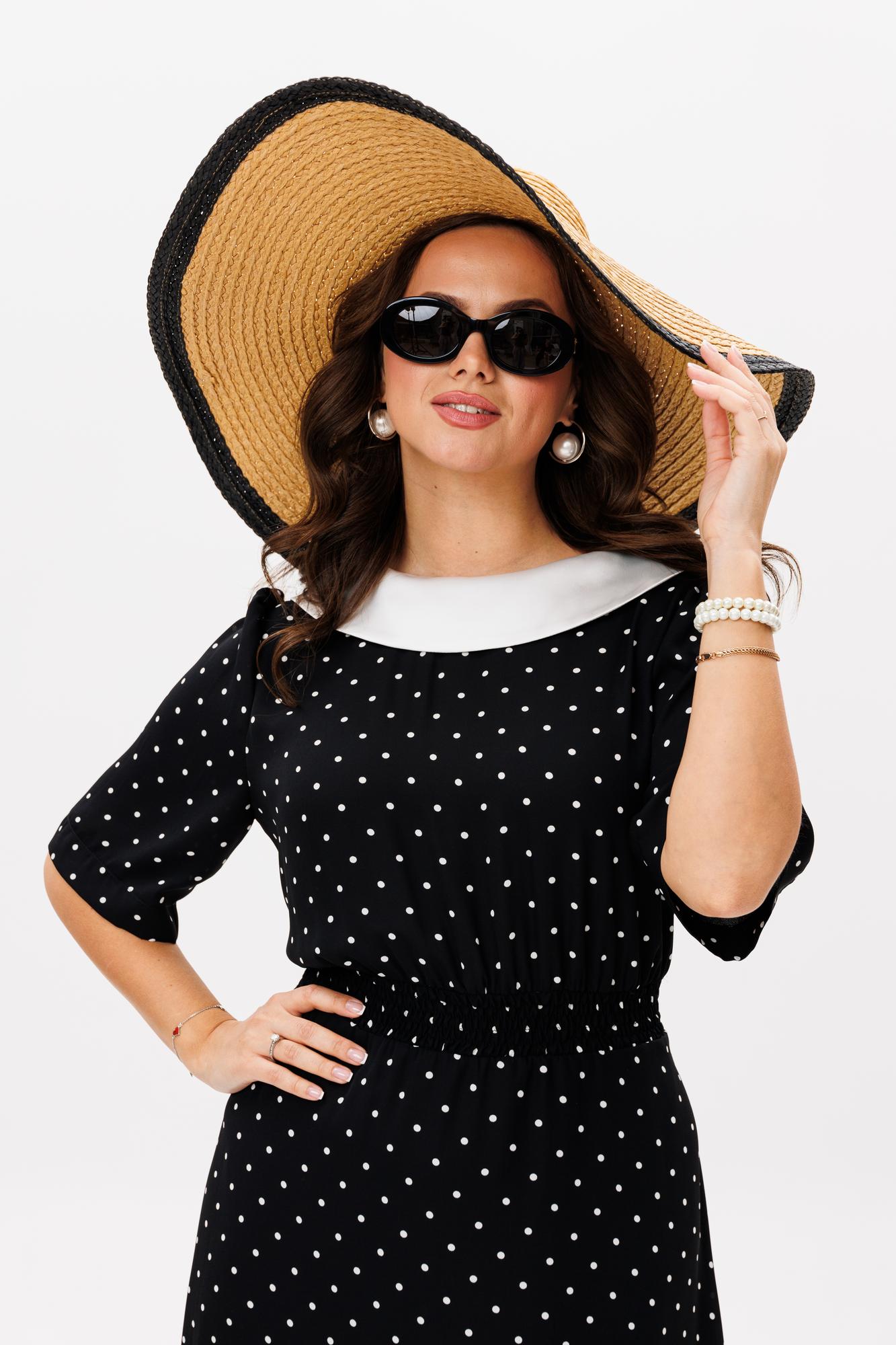 Платье нарядное в горошек арт. 1206