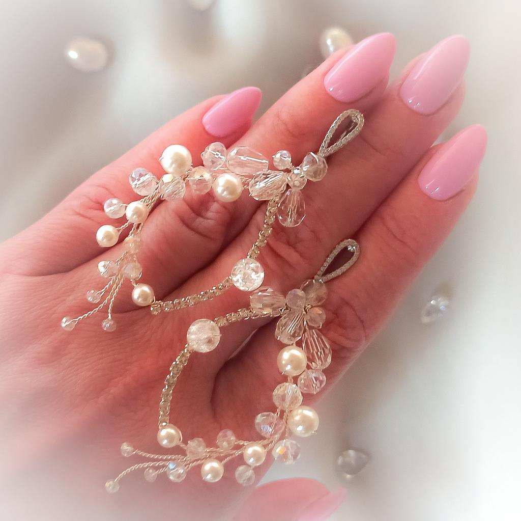 Серьги с сахарным кварцем